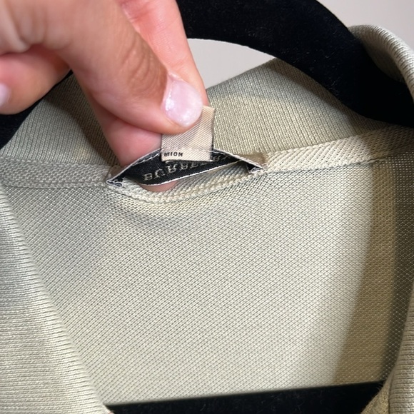 Burberry Nova Check Polo sage green and signature plaid men’s dress shirt - Picture 12 of 15